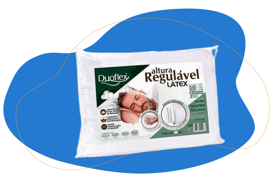 Travesseiro regulavel latex duoflex